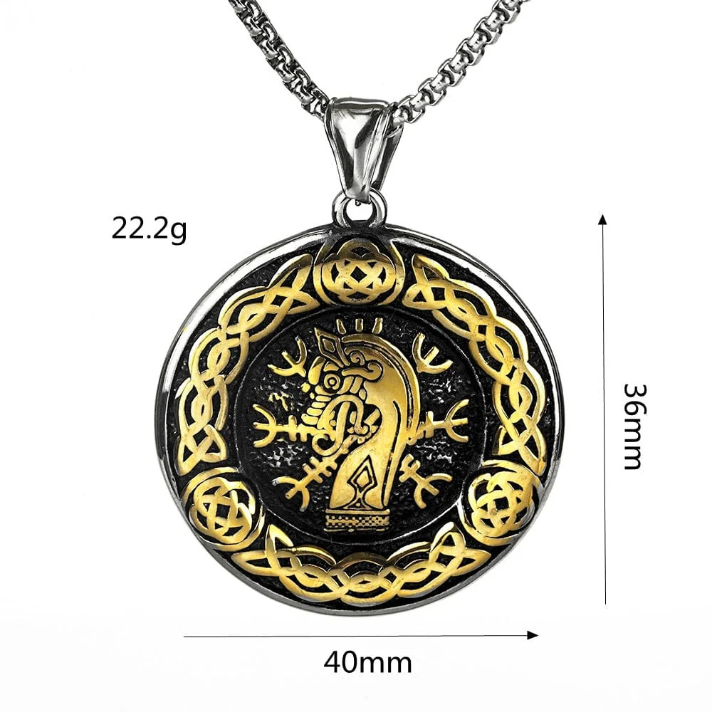 Men's Punk Celtic Knot Viking Beast Style Necklace - Image 6