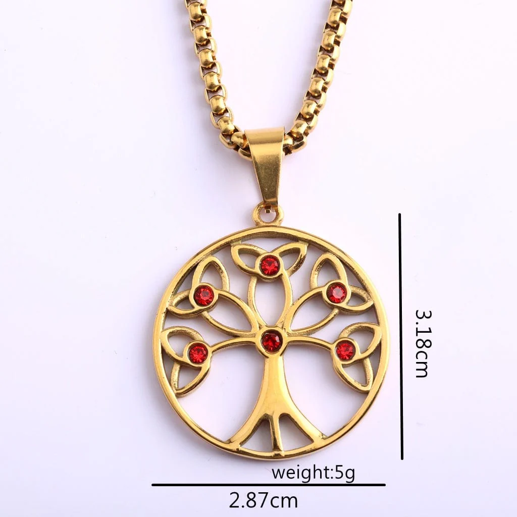 Men's Punk Celtic Tree of Life Necklace - Image 4