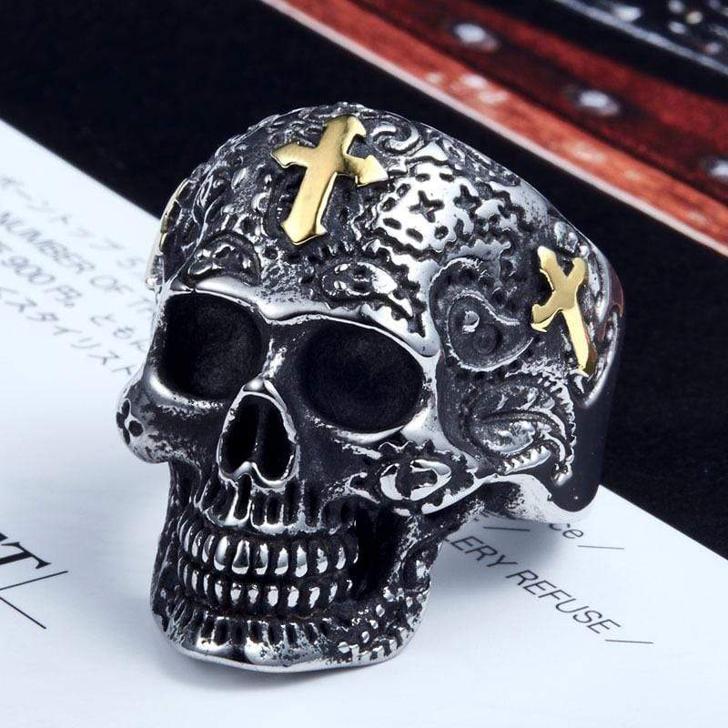 Men's Punk Cross Skull Rings - Image 4