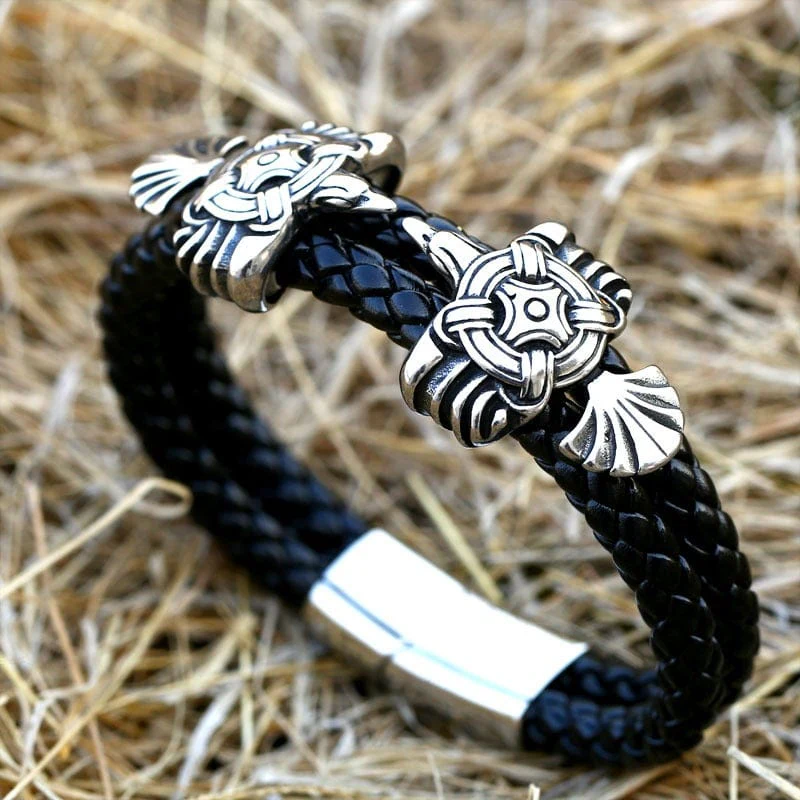 Men's Punk Crow Carved Bracelet - Image 4