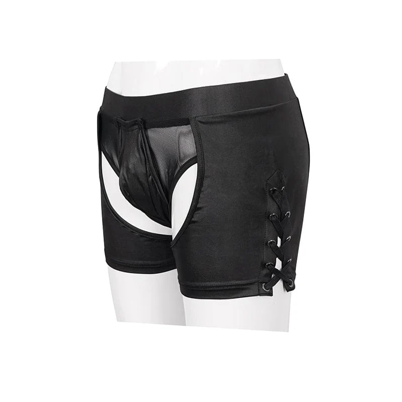 Men's Punk Cutout Mesh Splice Lingerie - Image 6