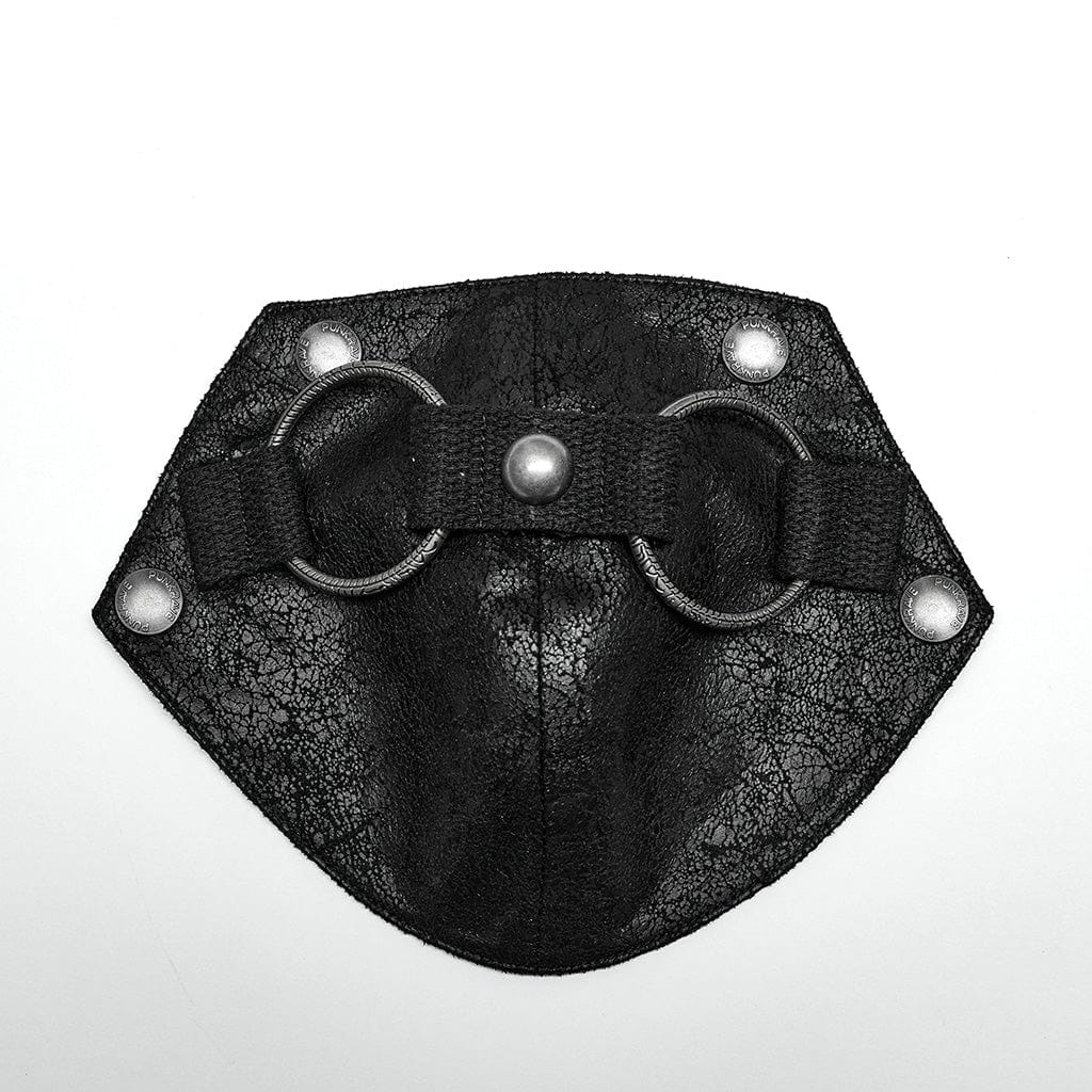 Men's Punk Cutout T-shirt with Detachable Shoulder Pad - Image 9