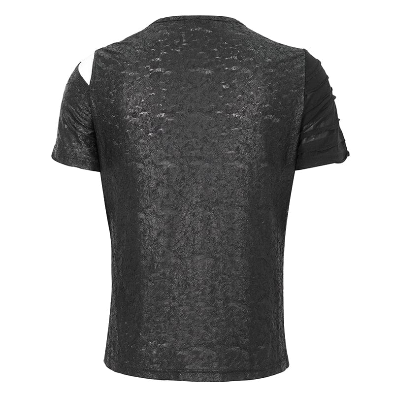 Men's Punk Cutout Zipper Strap T-shirt - Image 10