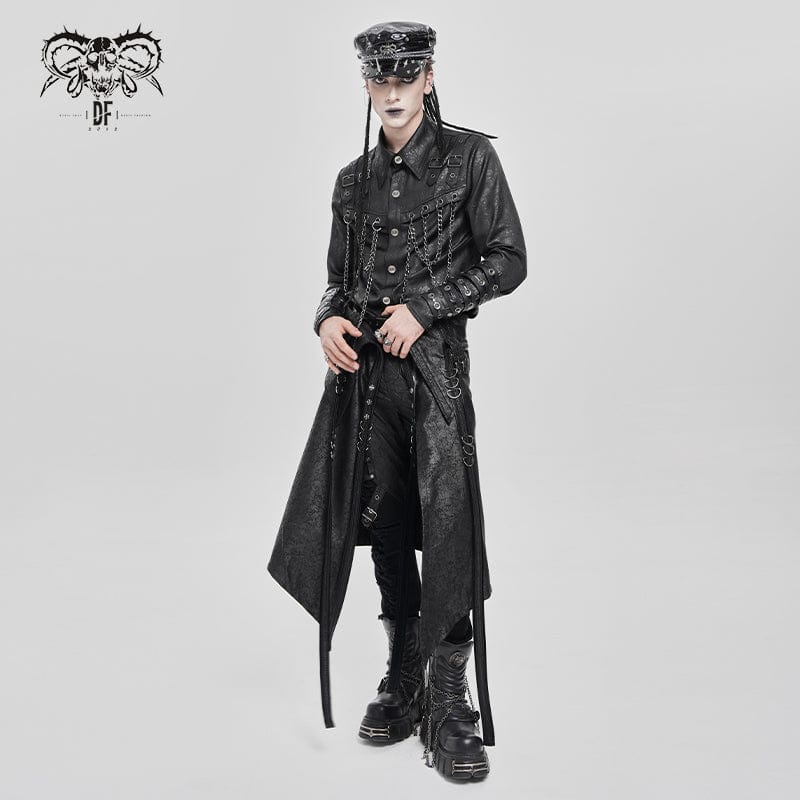 Men's Punk D-ring Multi-zippered Buckle-up Skirt - Image 5