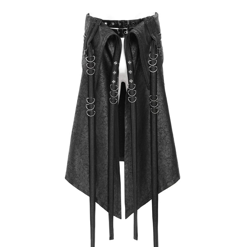 Men's Punk D-ring Multi-zippered Buckle-up Skirt - Image 6