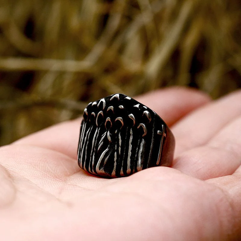 Men's Punk Death Cloak Ring - Image 5