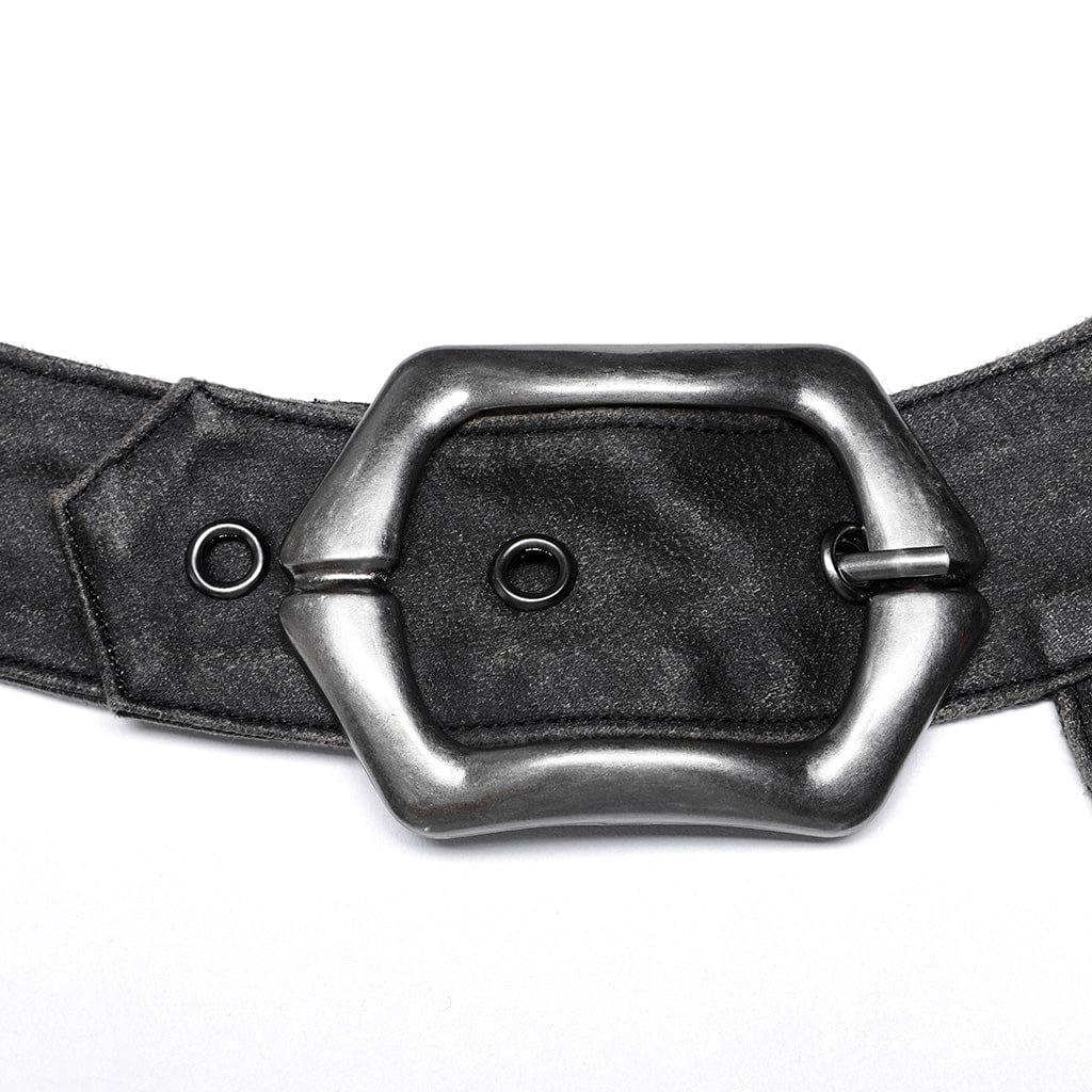 Men's Punk Distressed Buckles Harness with Bag - Image 7
