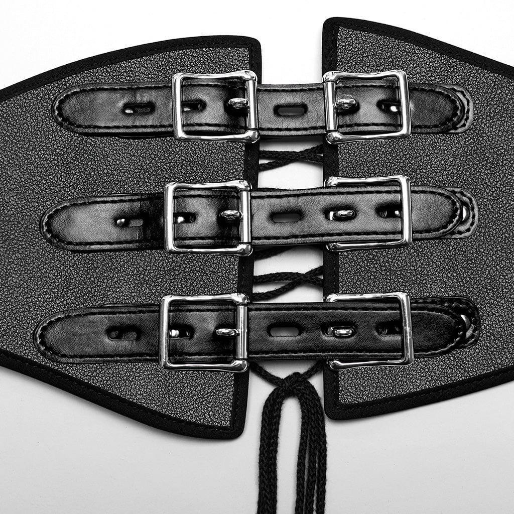 Men's Punk Double-buckle Lace-up Girdle - Image 6