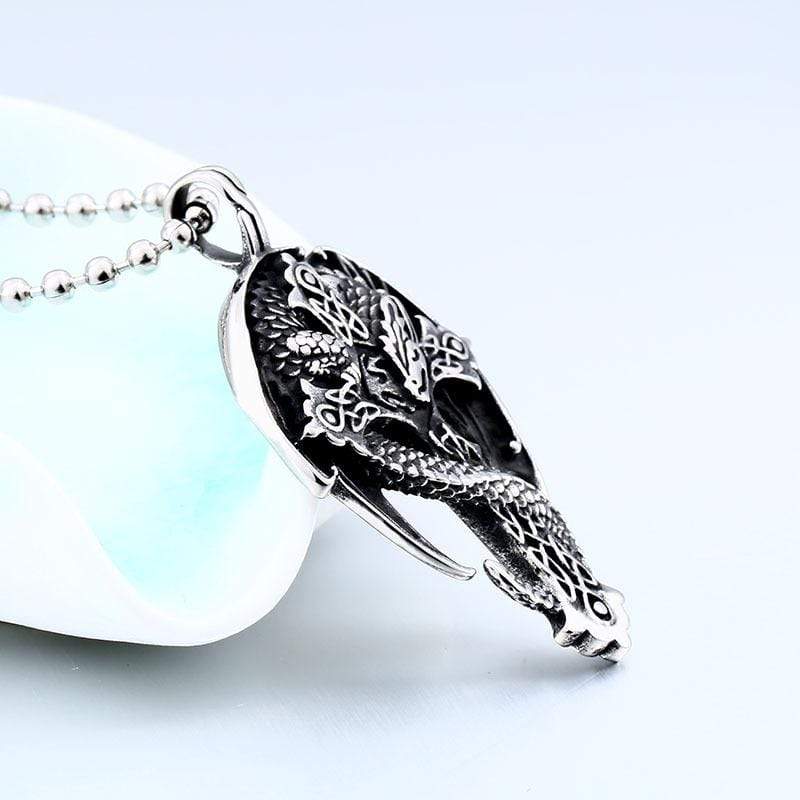 Men's Punk Dragon Axe Necklace - Image 3