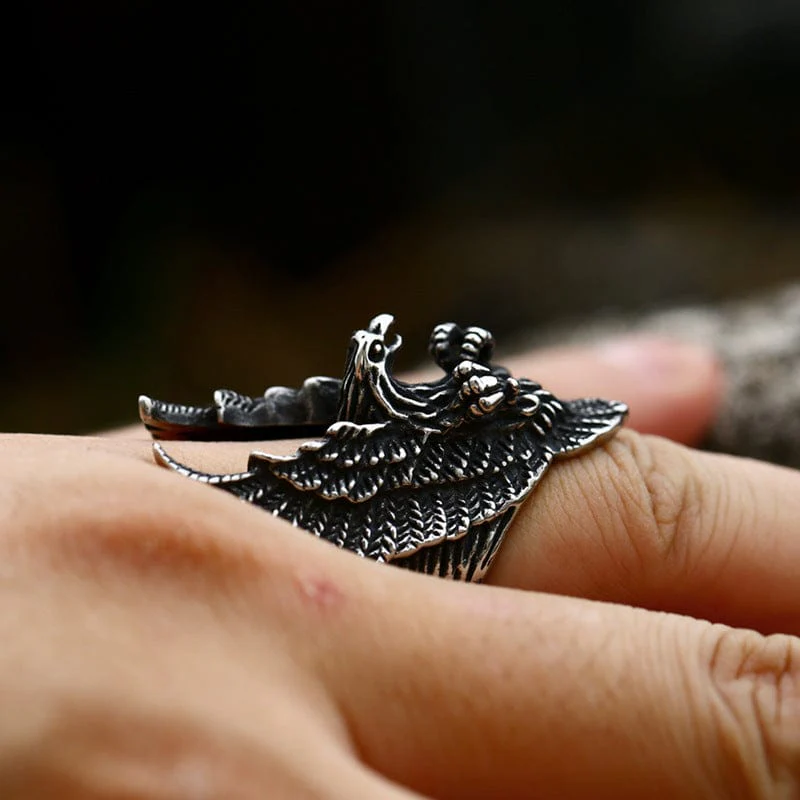 Men's Punk Eagle Ring - Image 5