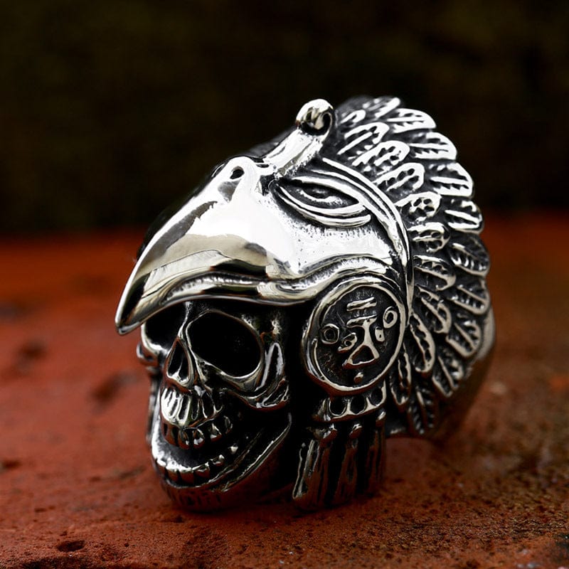 Men's Punk Eagle Skull Ring - Image 2