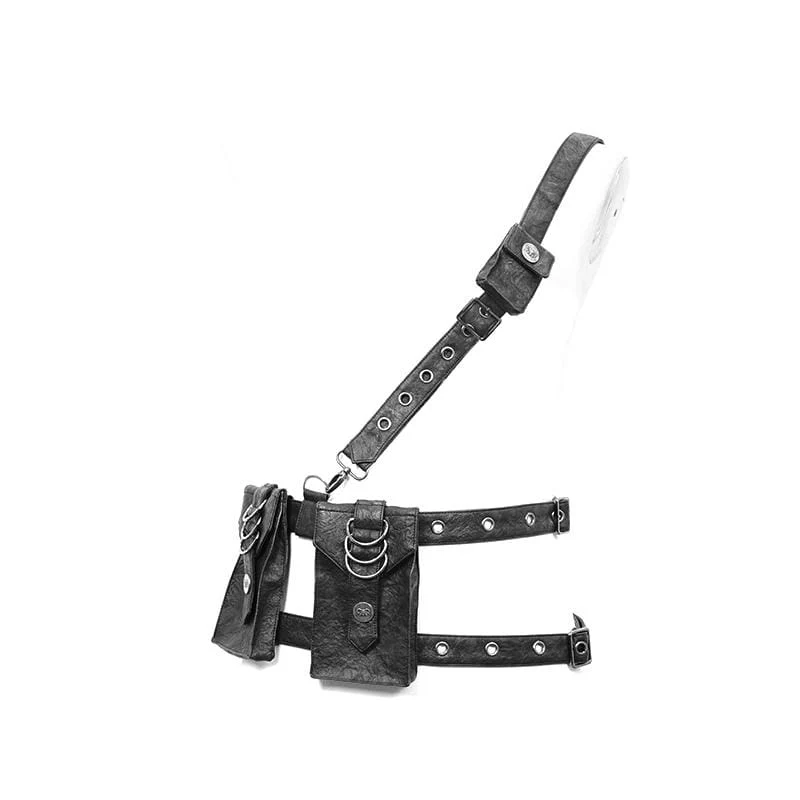 Men's Punk Eyelets Body Harnesses With Two Pockets - Image 4