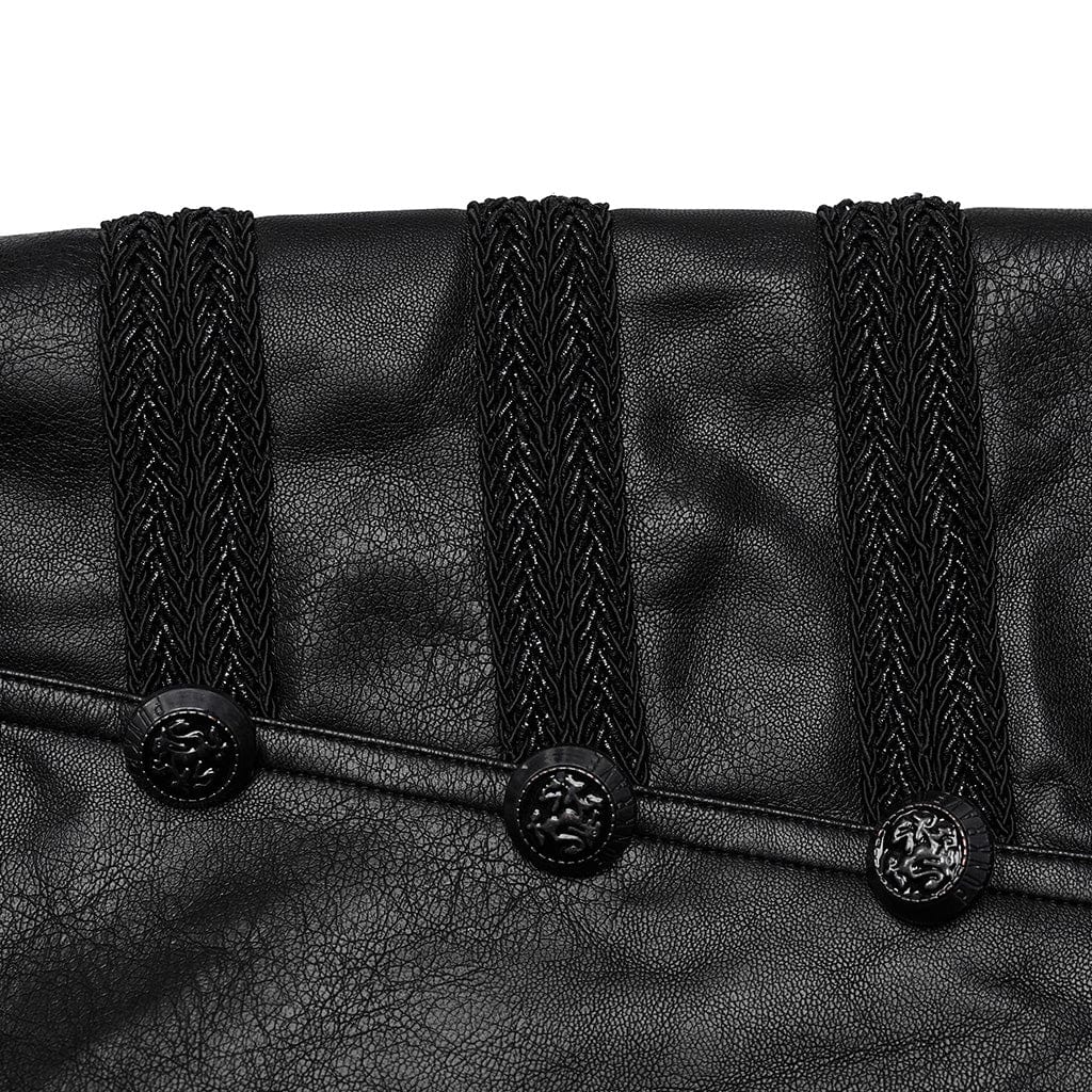 Men's Punk Faux Leather Pants - Image 8
