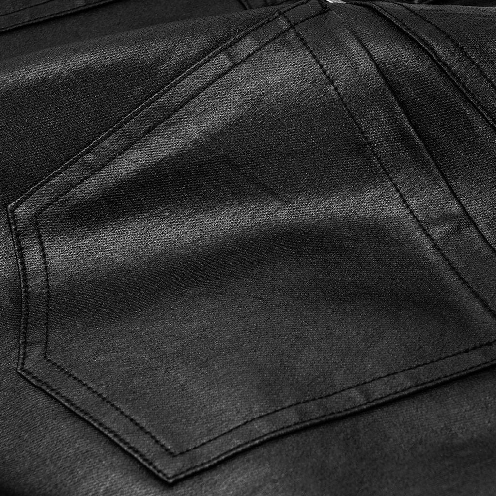 Men's Punk Faux Leather Pants - Image 7