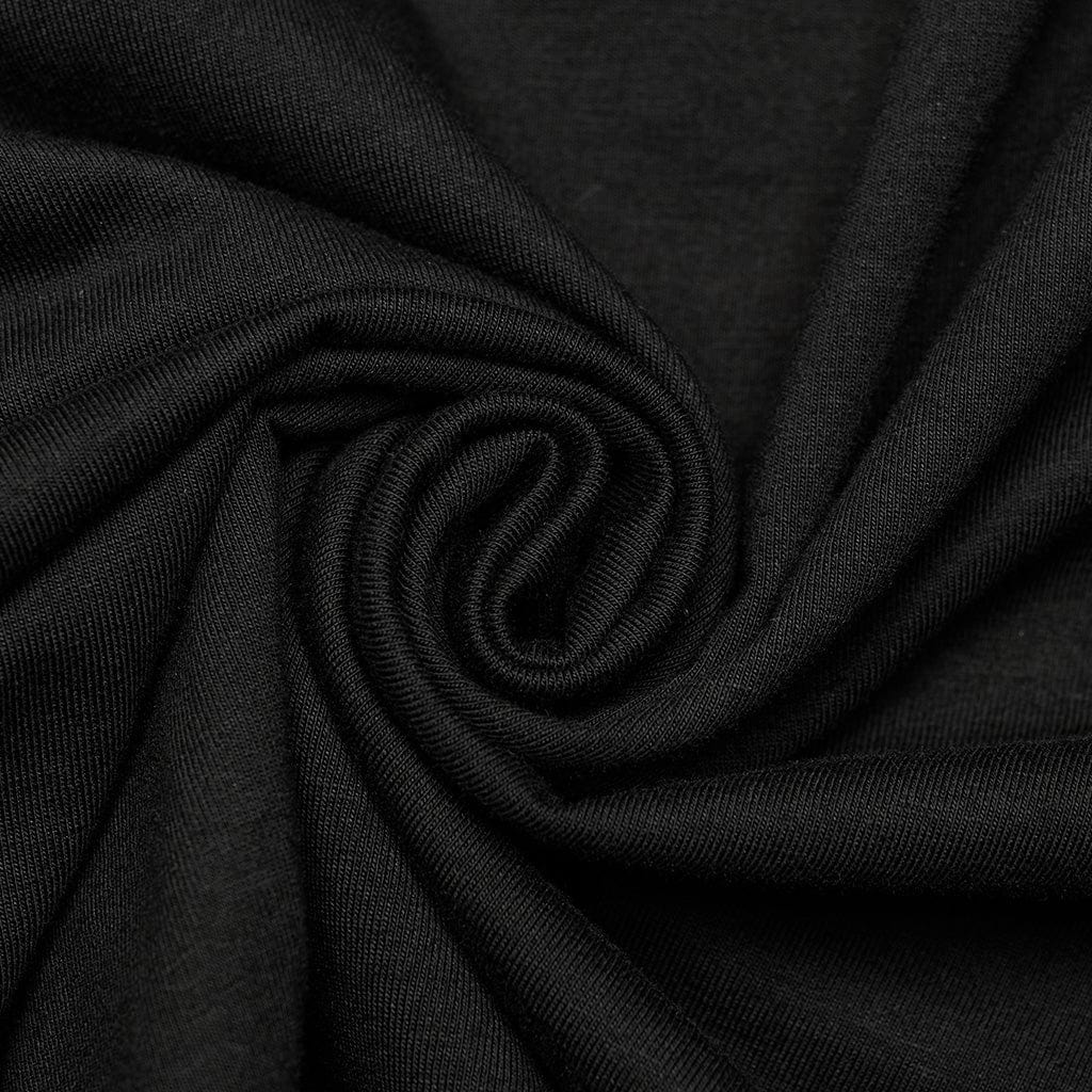 Men's Punk Faux Leather Splice Shirt - Image 6