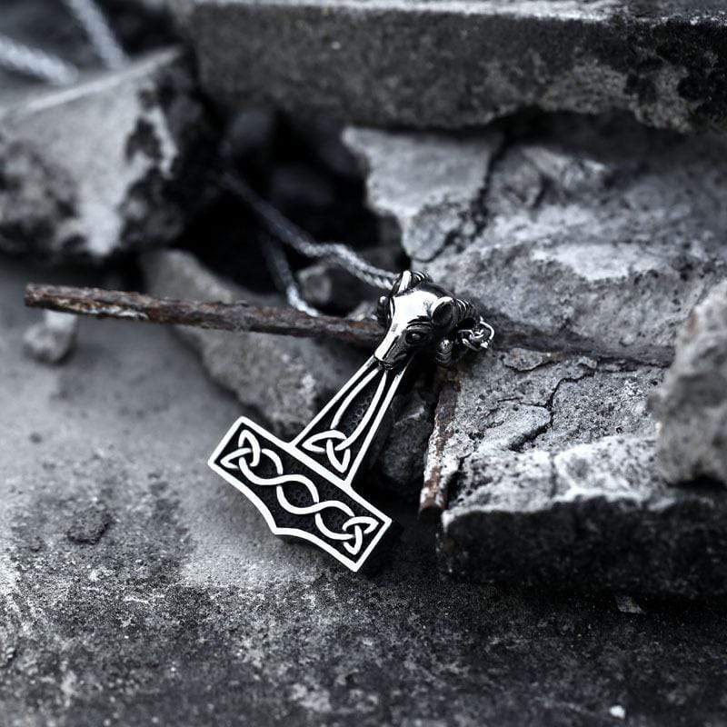 Men's Punk Fox's Head Necklace - Image 2