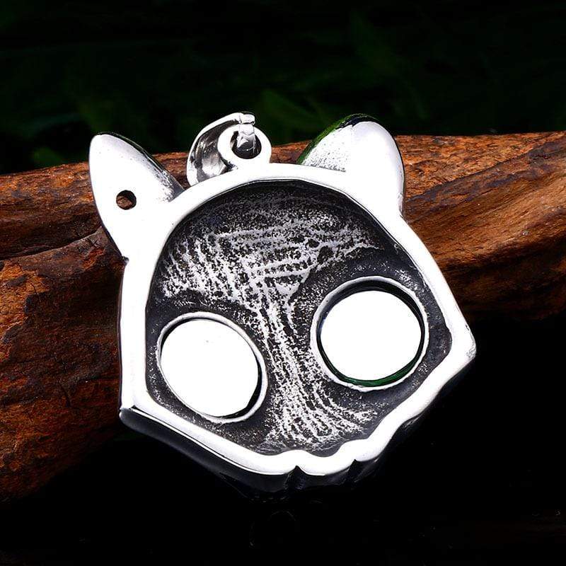 Men's Punk Green/Blue Eye Fox Necklaces - Image 6