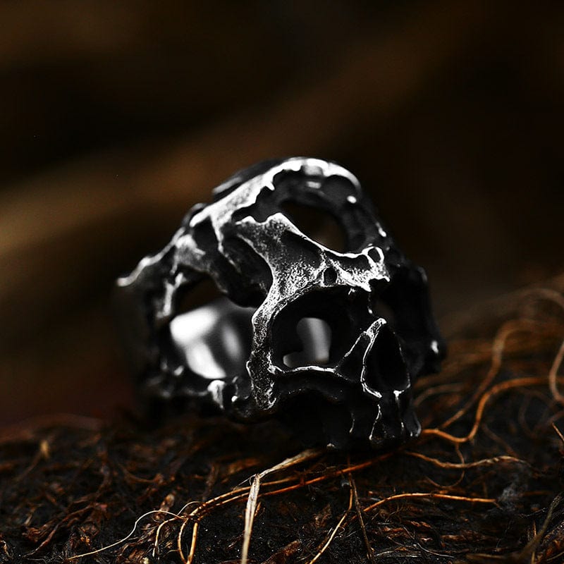Men's Punk Hollow Skull Ring - Image 3