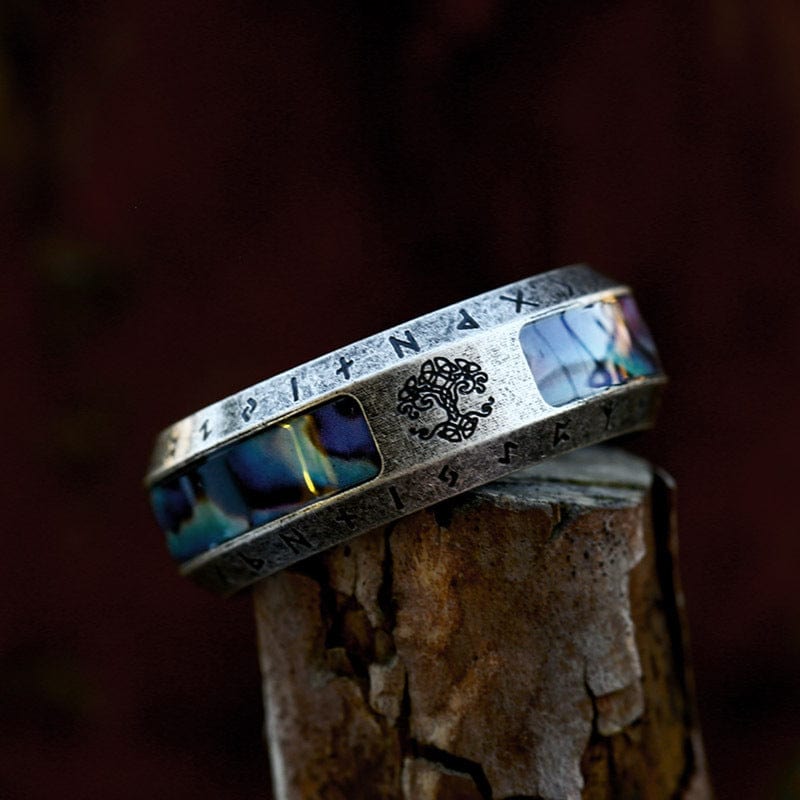 Men's Punk Life Tree Letter Ring - Image 3