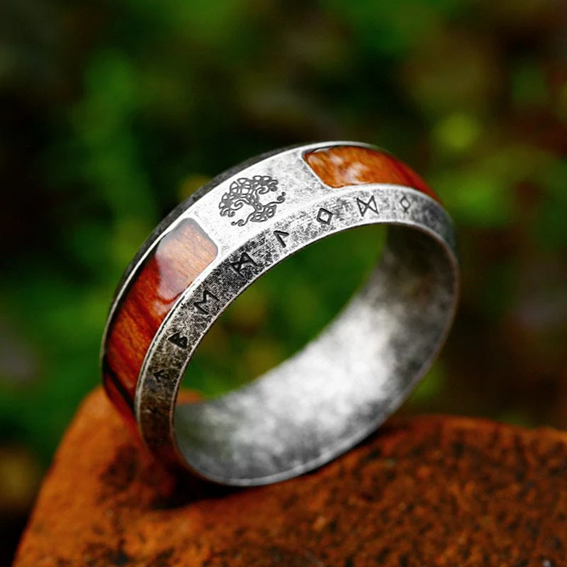 Men's Punk Life Tree Resin Ring - Image 2