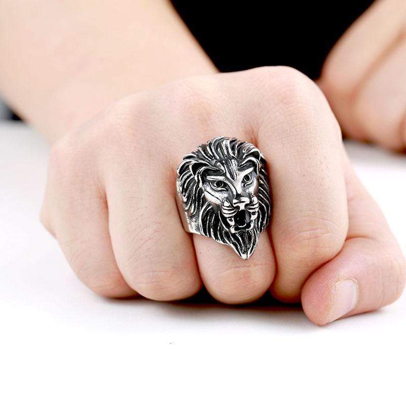 Men's Punk Lion Rings - Image 2