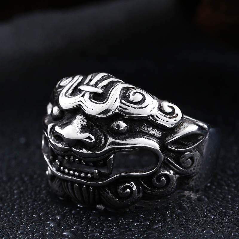 Men's Punk Lucky Kylin Rings - Image 2