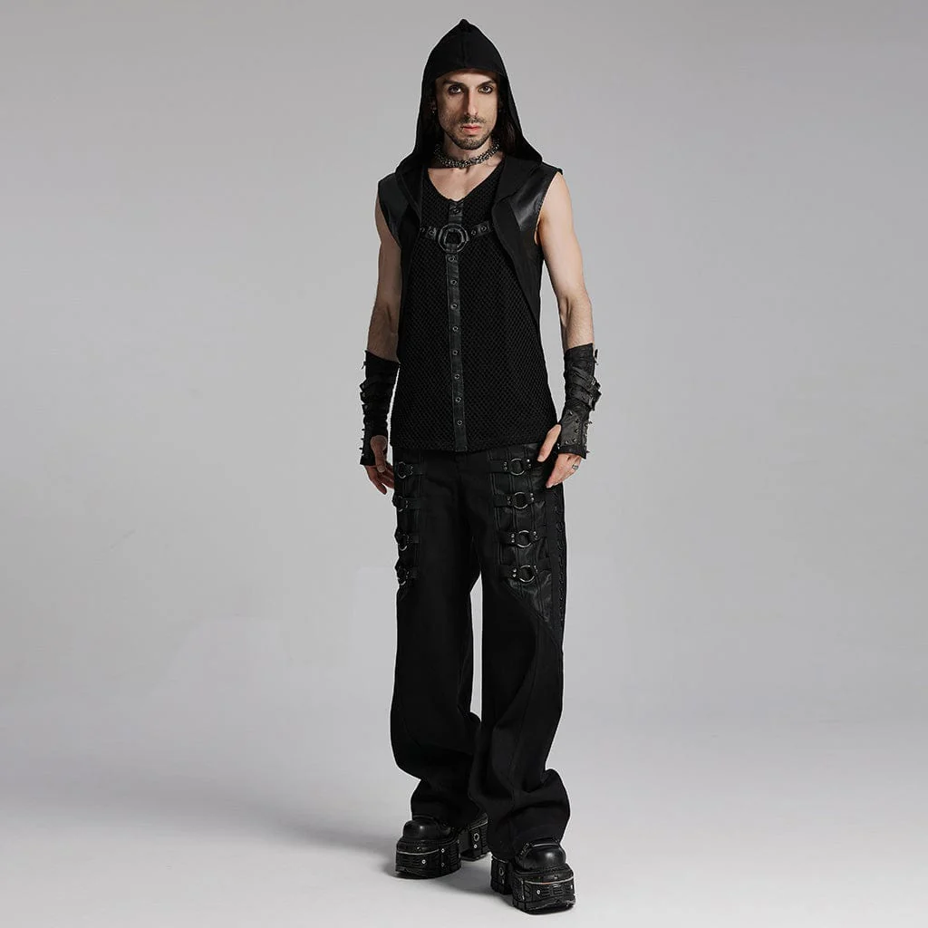 Men's Punk Mesh Rings Skull Pants - Image 4