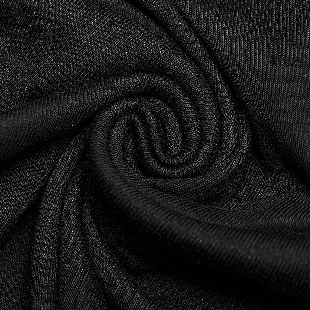 Men's Punk Mesh Splice T-shirt with Hood - Image 6