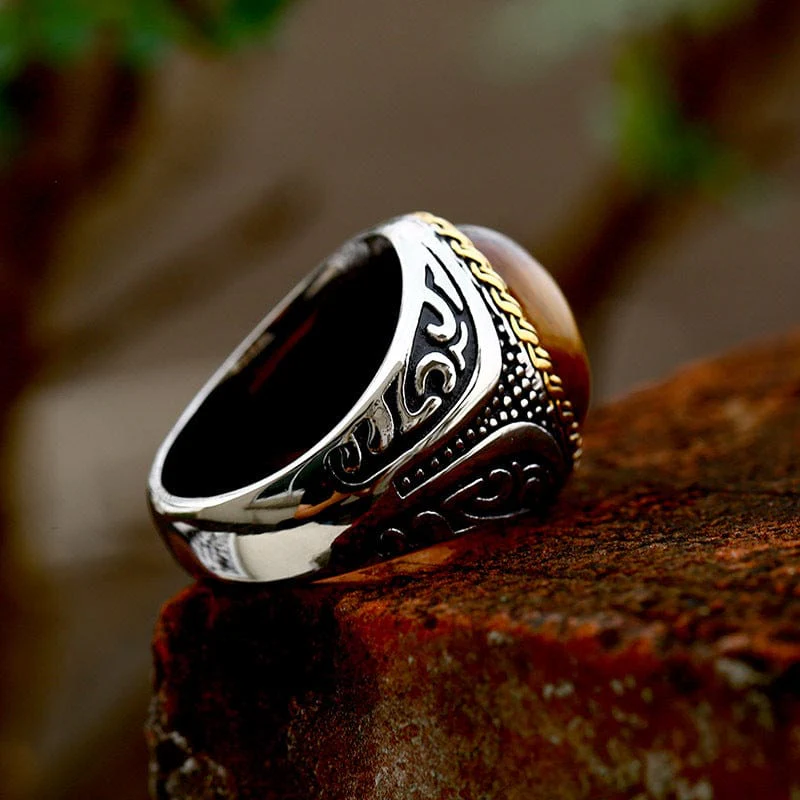 Men's Punk Opal Ring - Image 3