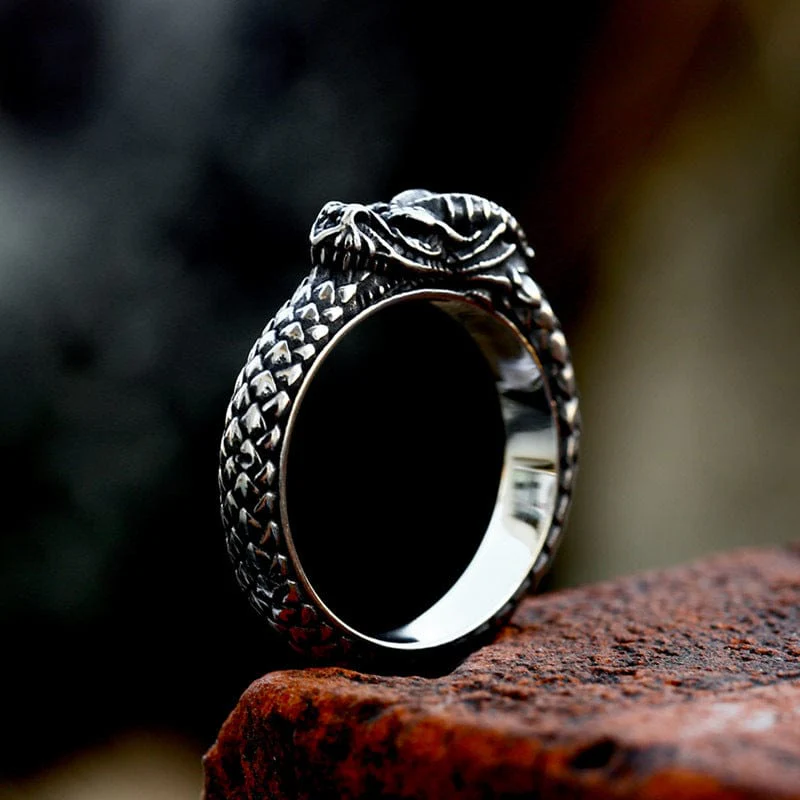 Men's Punk Ouroboros Ring - Image 4