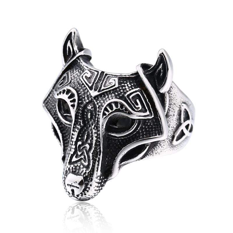 Men's Punk Pirate Wolf Rings - Image 5