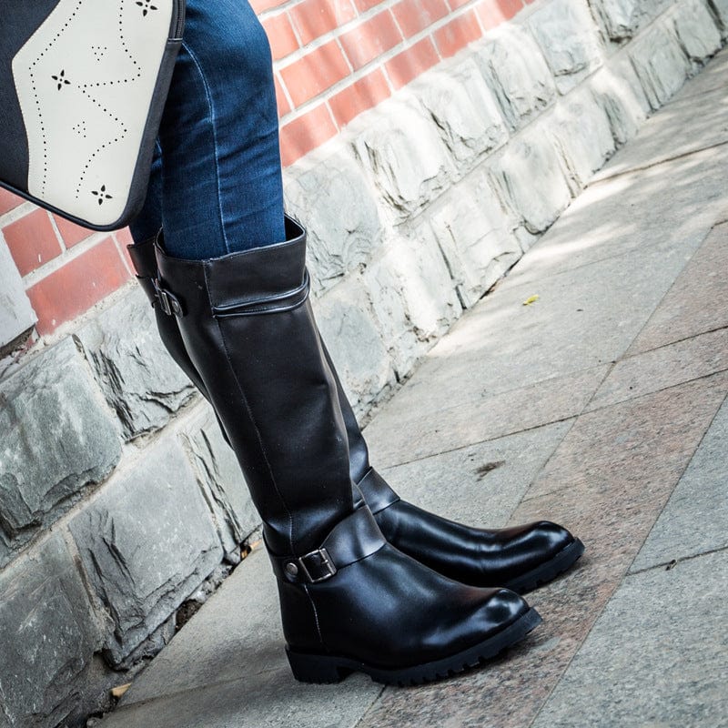 Men's Punk Pointed-toe High Leg Boots - Image 3