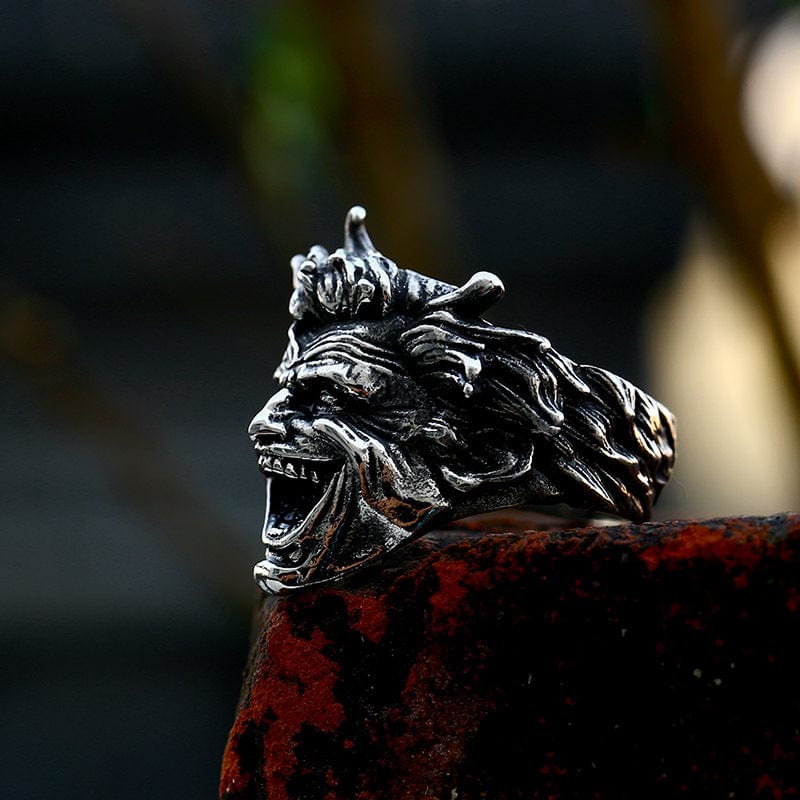 Men's Punk Portrait Ring - Image 4
