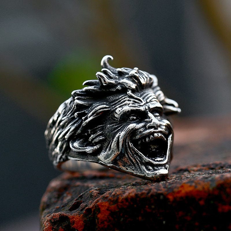 Men's Punk Portrait Ring - Image 5