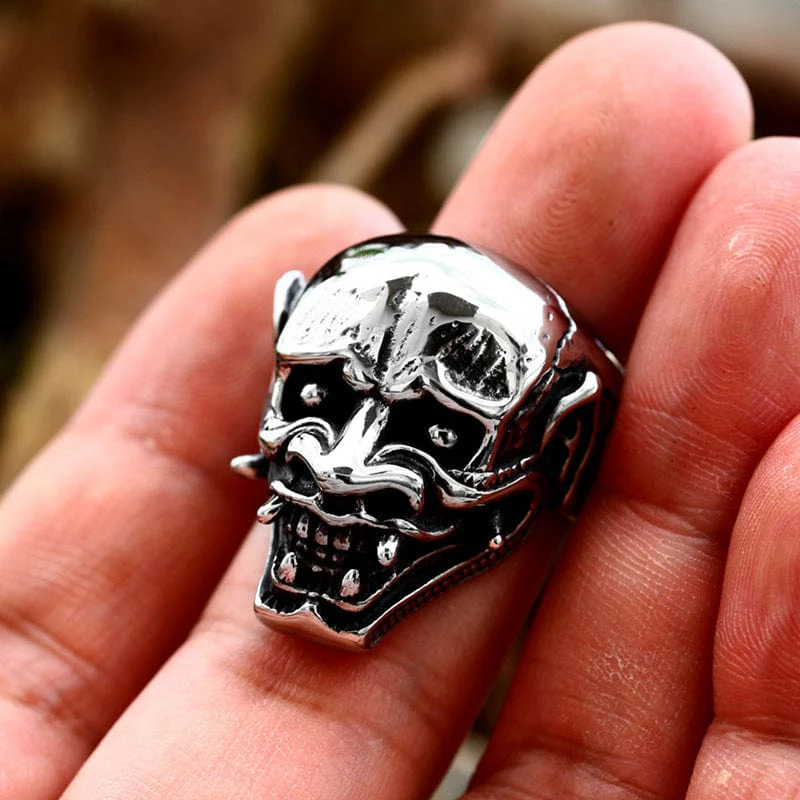 Men's Punk Prajna Skull Ring - Image 5