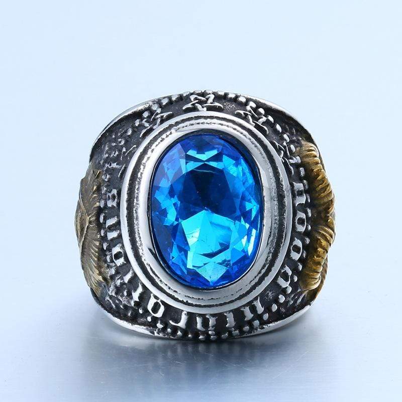 Men's Punk Rhinestone Goat Rings - Image 3