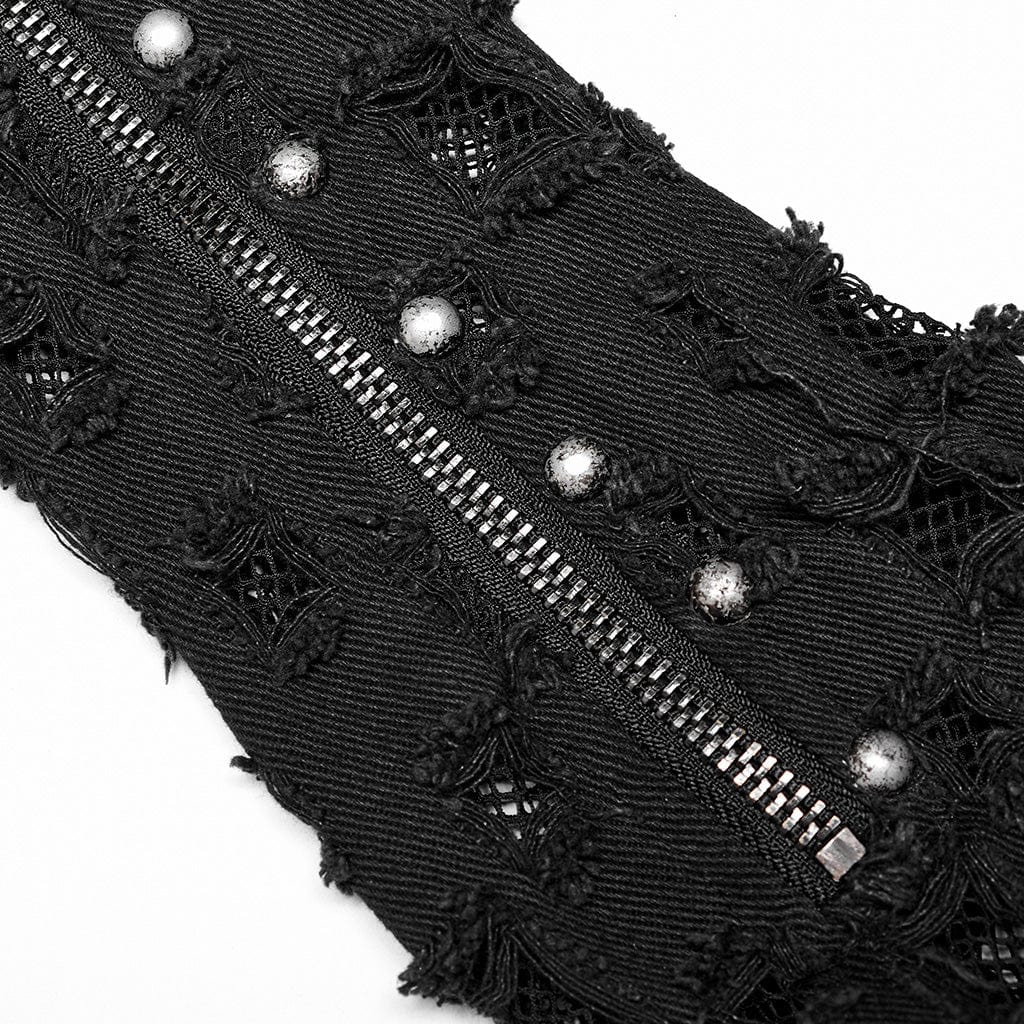 Men's Punk Ripped Gloves with Detachable Buckle - Image 7