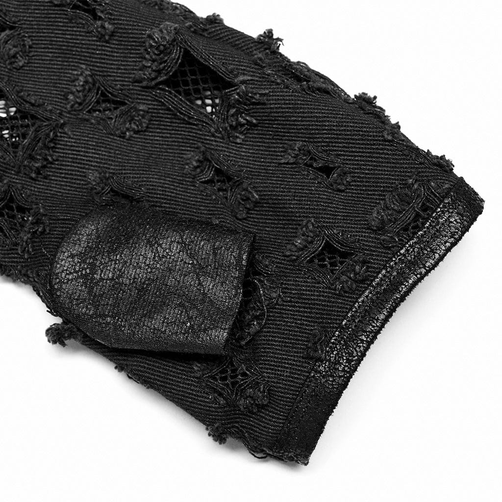 Men's Punk Ripped Gloves with Detachable Buckle - Image 8