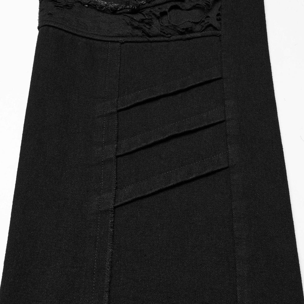 Men's Punk Ripped Straight Pants - Image 9