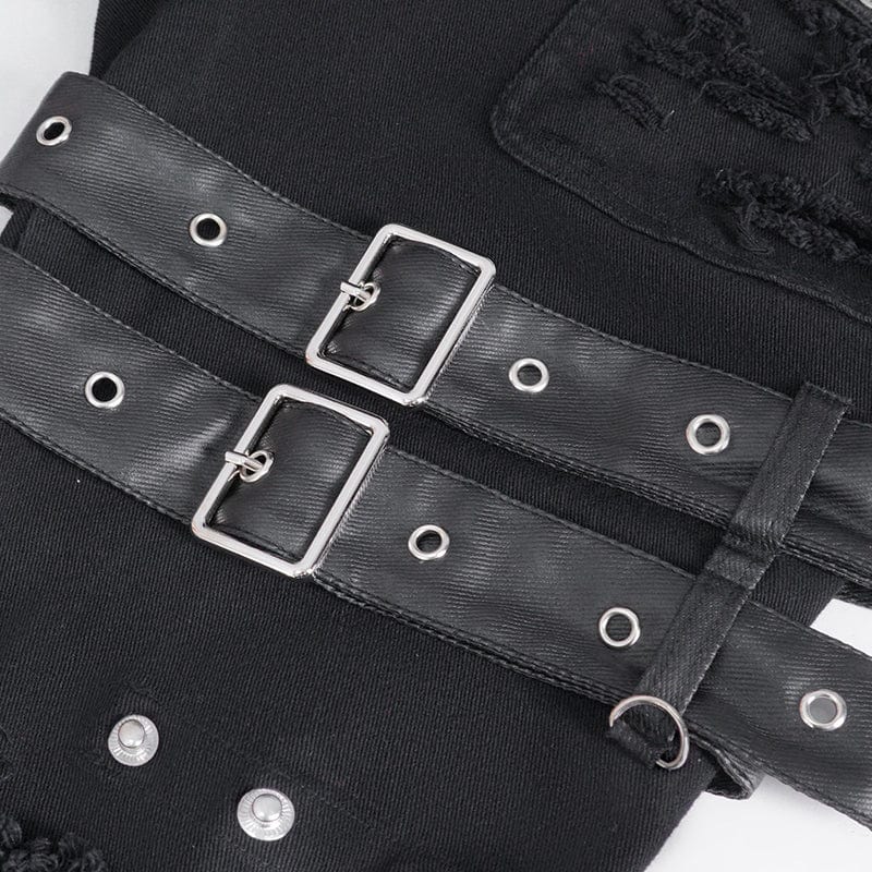 Men's Punk Ripped Tassels Pants - Image 13