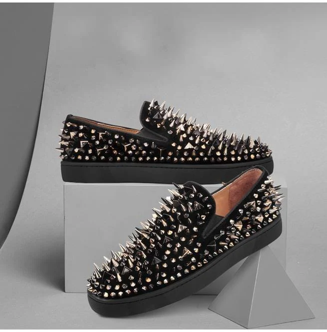 Men's Punk Rivet Slip On Shoes Casual Fashion Shoes - Image 5