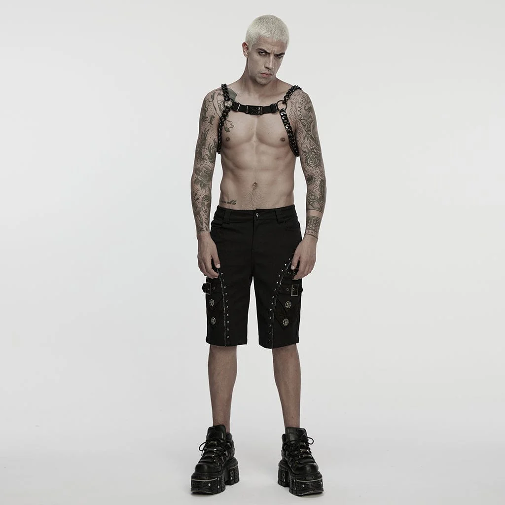 Men's Punk Rivets Chain Harness - Image 3