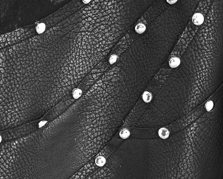 Men's Punk Rivets Straight-leg Pants - Image 7
