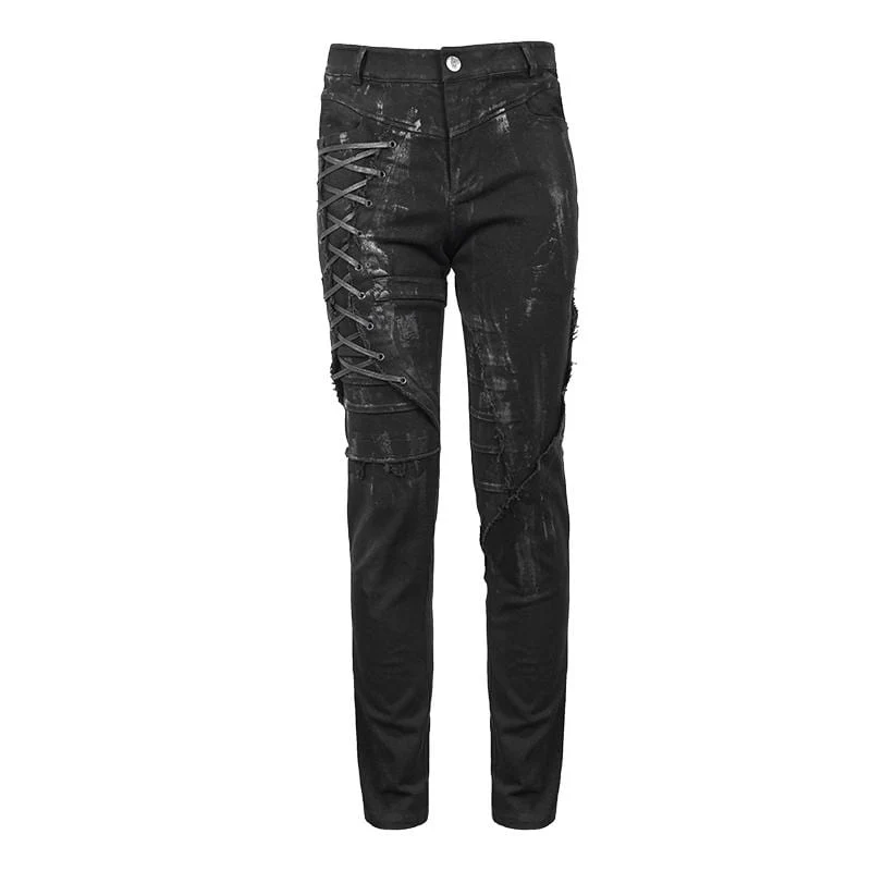 Men's Punk Ropes Tattered Trousers - Image 4