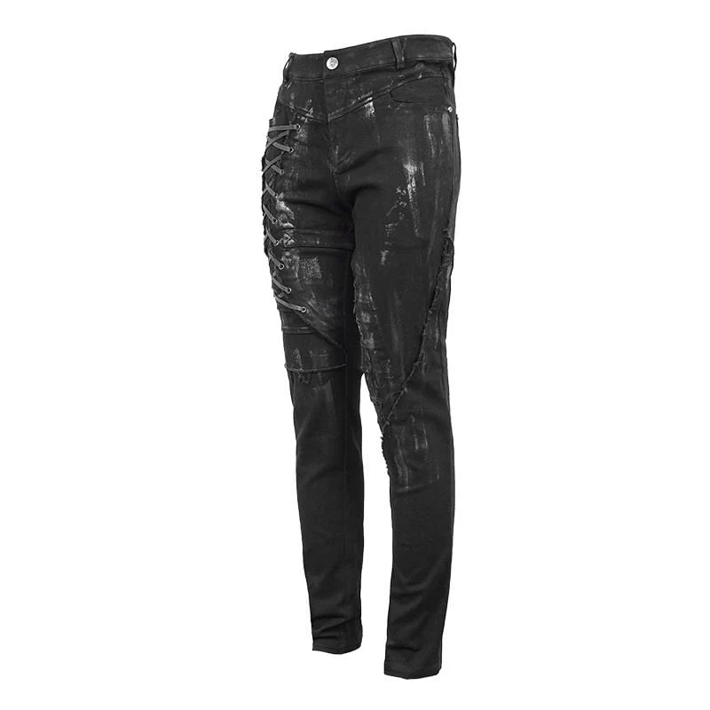 Men's Punk Ropes Tattered Trousers - Image 6