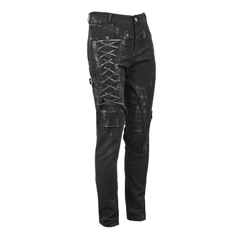 Men's Punk Ropes Tattered Trousers - Image 7