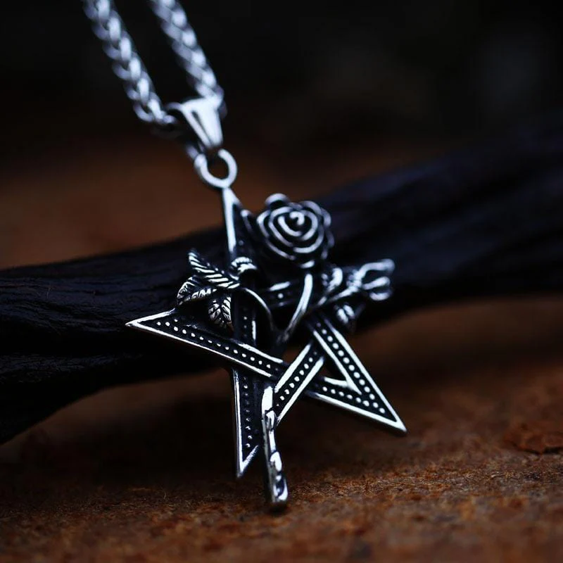 Men's Punk Rose Necklace - Image 3