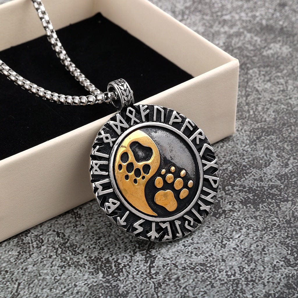 Men's Punk Runes Paw Necklace - Image 2