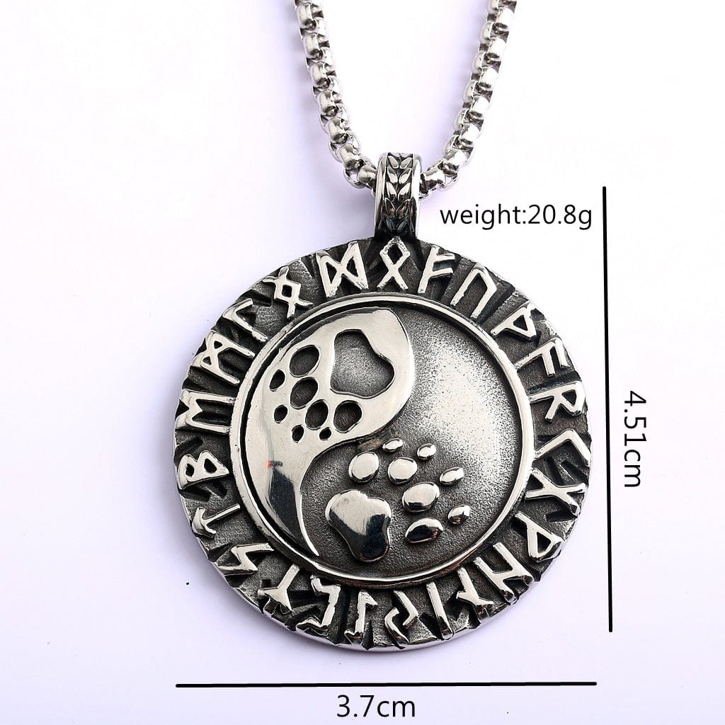 Men's Punk Runes Paw Necklace - Image 6