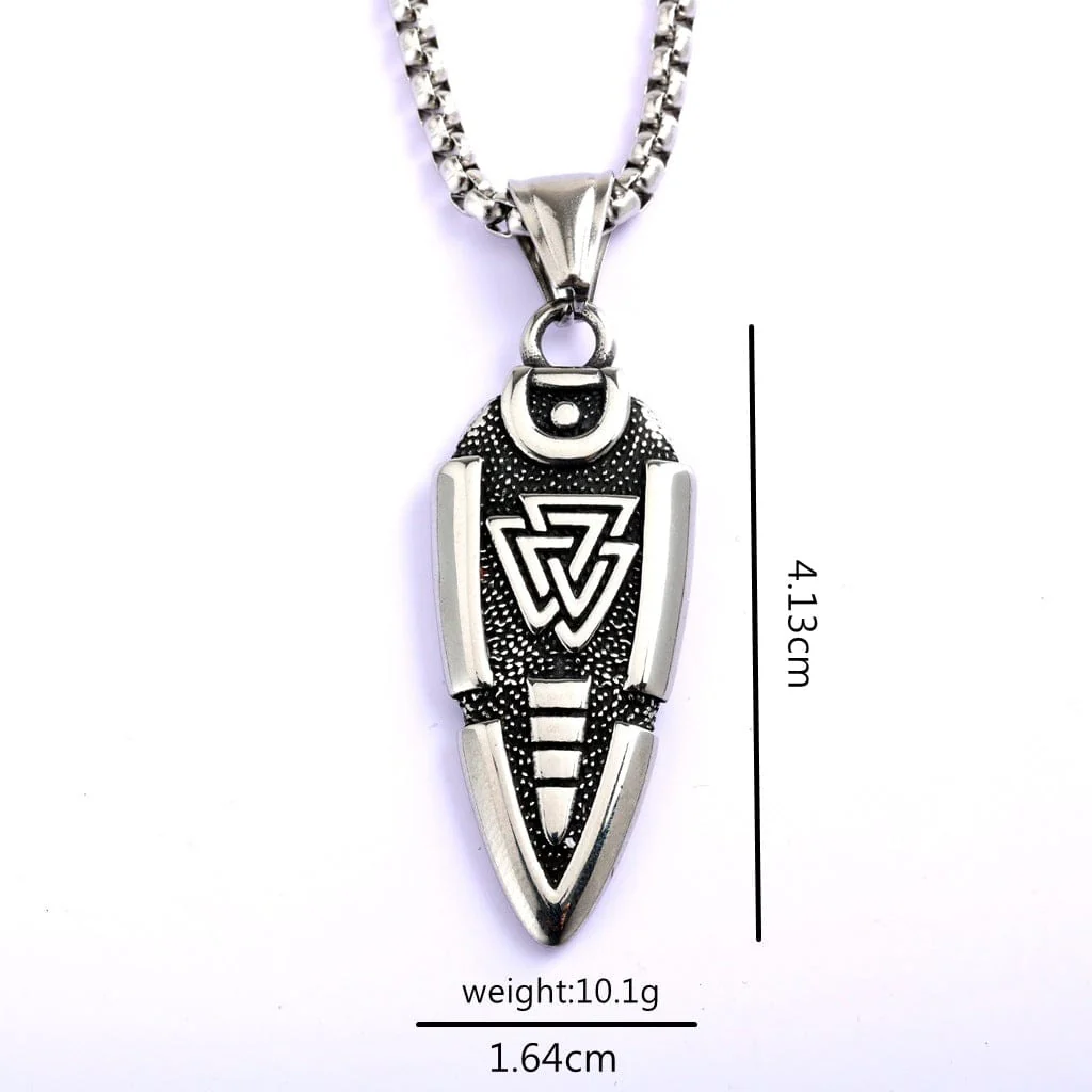 Men's Punk Runes Valknut Necklace - Image 5